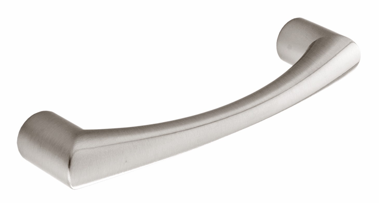 Handle D handle 128mm hole centre, Zamak, Stainless Steel finish (11.